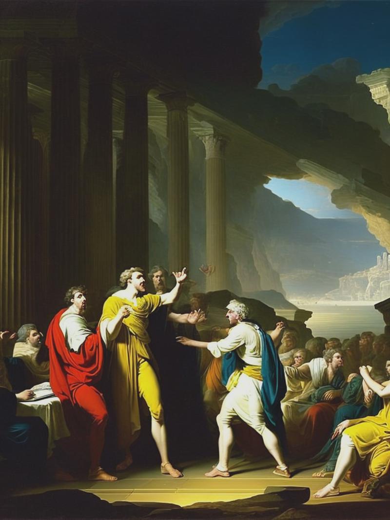 02177-2262778540-people in shock, crying, with fear in old greece, aristotle period. with two laywers arguing, using Joseph Wright of Derby style.png